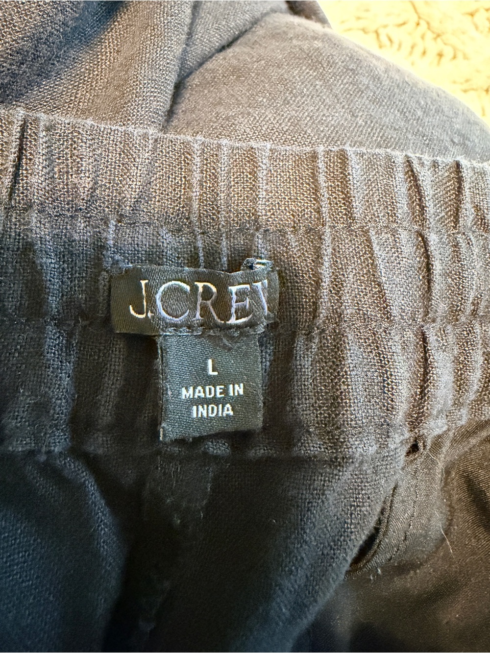 J. Crew Ladies 100% Linen Pull On Pants with Drawstring - Picture 3 of 4